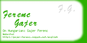 ferenc gajer business card